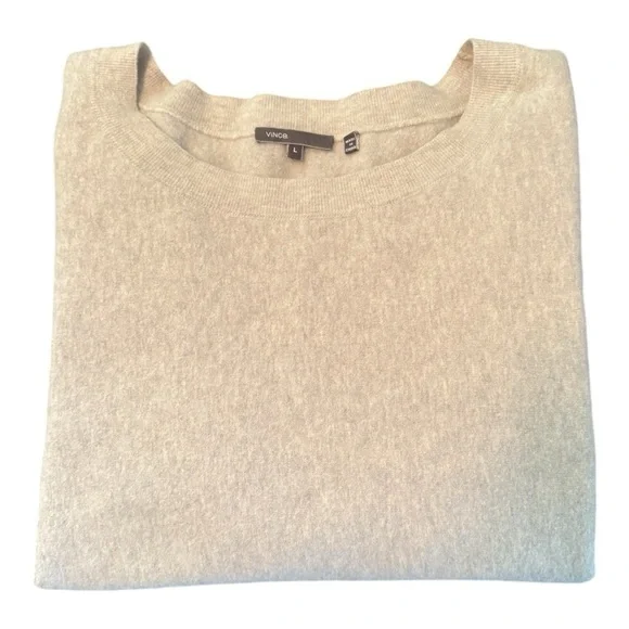 Vince Wool and Angora Blend Sweater, Ivory, Size L - Picture 3 of 8